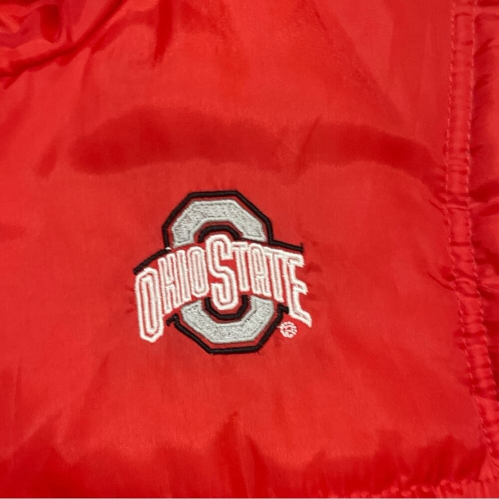 Ohio State Buckeyes Women’s Red Puffer Vest Size M/L Football Big Ten - Picture 6 of 10